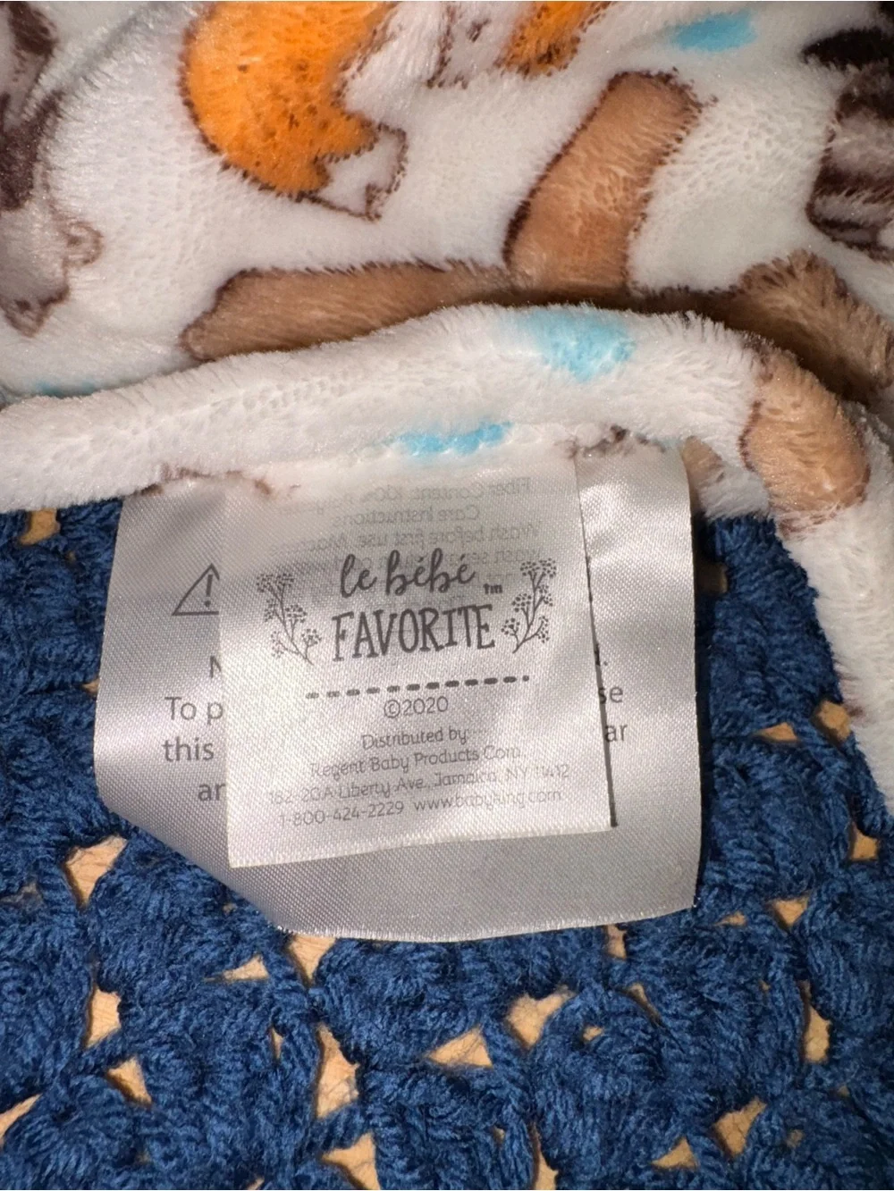 La Bebe favorite Gray Raccoon Lovey Security Blanket for Kids